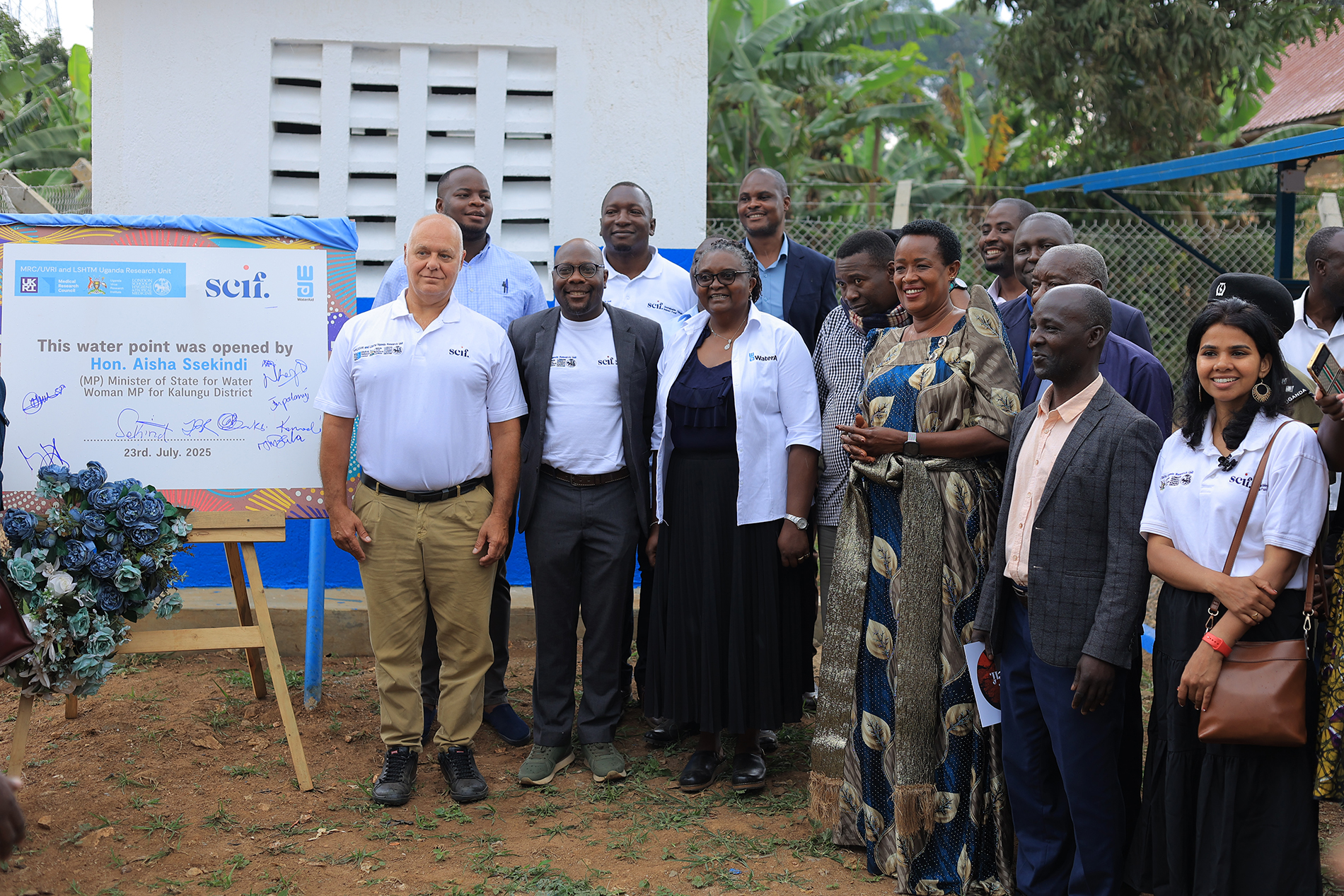 A celebration of the opening of the Mukoko water point.